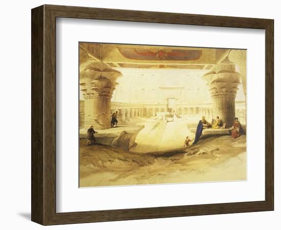 Temple of Edfu, View from the Gate, Lithograph, 1838-9-David Roberts-Framed Giclee Print