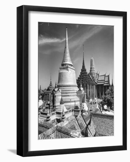 Temple of Emerald Buddha Seen from the Northern Side-Dmitri Kessel-Framed Photographic Print
