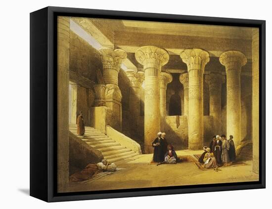 Temple of Esna, 2nd Century Bc, Left Bank of the Nile, Egypt, Lithograph, 1838-9-David Roberts-Framed Premier Image Canvas