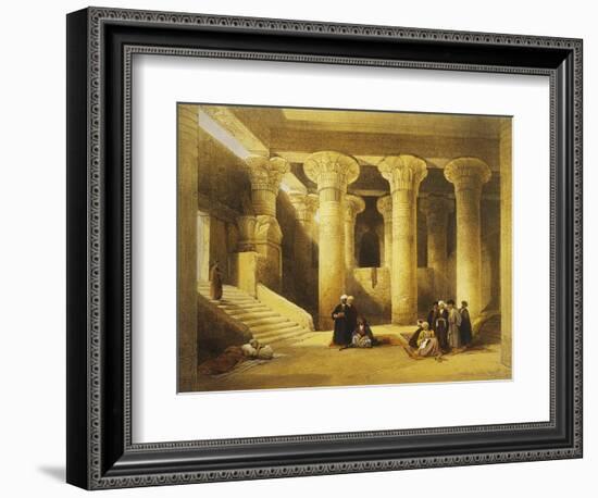 Temple of Esna, 2nd Century Bc, Left Bank of the Nile, Egypt, Lithograph, 1838-9-David Roberts-Framed Giclee Print