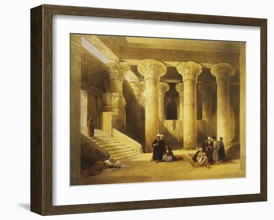 Temple of Esna, 2nd Century Bc, Left Bank of the Nile, Egypt, Lithograph, 1838-9-David Roberts-Framed Giclee Print