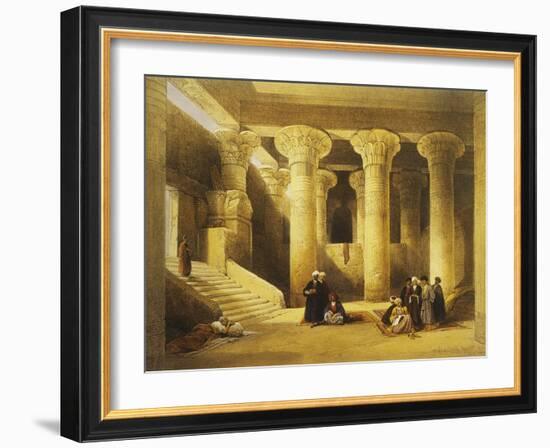 Temple of Esna, 2nd Century Bc, Left Bank of the Nile, Egypt, Lithograph, 1838-9-David Roberts-Framed Giclee Print