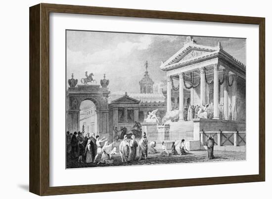Temple of Fortuna at Pompeii-null-Framed Giclee Print