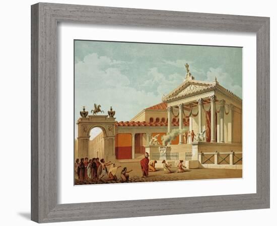 Temple of Fortune, Pompei, Volume IV, Restoration Essays, Plate XII-Fausto and Felice Niccolini-Framed Giclee Print