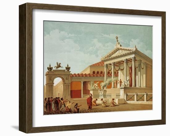 Temple of Fortune, Pompei, Volume IV, Restoration Essays, Plate XII-Fausto and Felice Niccolini-Framed Giclee Print