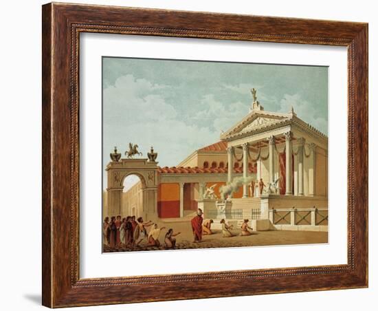 Temple of Fortune, Pompei, Volume IV, Restoration Essays, Plate XII-Fausto and Felice Niccolini-Framed Giclee Print