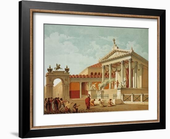 Temple of Fortune, Pompei, Volume IV, Restoration Essays, Plate XII-Fausto and Felice Niccolini-Framed Giclee Print