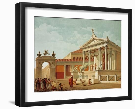 Temple of Fortune, Pompei, Volume IV, Restoration Essays, Plate XII-Fausto and Felice Niccolini-Framed Giclee Print