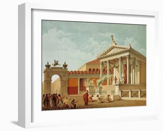 Temple of Fortune, Pompei, Volume IV, Restoration Essays, Plate XII-Fausto and Felice Niccolini-Framed Giclee Print