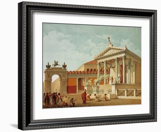 Temple of Fortune, Pompei, Volume IV, Restoration Essays, Plate XII-Fausto and Felice Niccolini-Framed Giclee Print