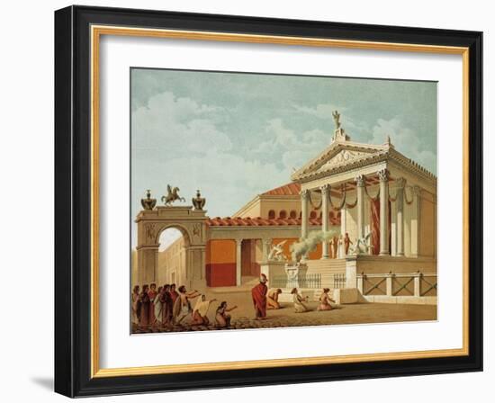 Temple of Fortune, Pompei, Volume IV, Restoration Essays, Plate XII-Fausto and Felice Niccolini-Framed Giclee Print