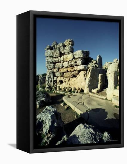 Temple of Ggantija (Gjantija), Unesco World Heritage Site, Gozo, Malta-Adam Woolfitt-Framed Premier Image Canvas