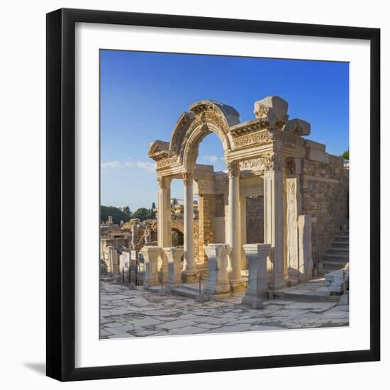 Temple of Hadrian, ruins of ancient Ephesus, Selcuk, Izmir Province, Turkey-Ian Trower-Framed Photographic Print