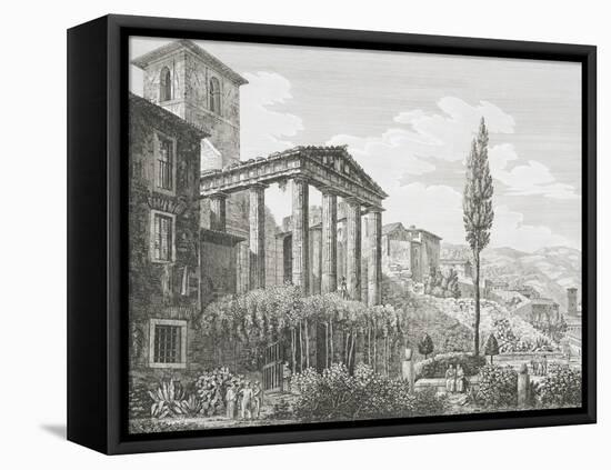 Temple of Hercules at Cora-Luigi Rossini-Framed Premier Image Canvas