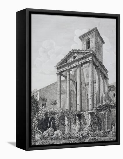 Temple of Hercules at Cora-Luigi Rossini-Framed Premier Image Canvas