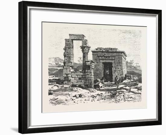 Temple of Hermonthis, Egypt, 1879-null-Framed Giclee Print