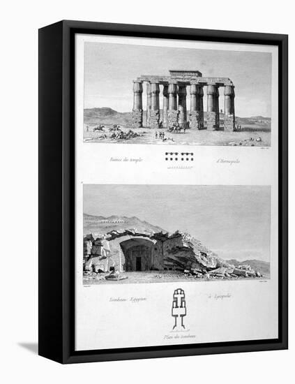 Temple of Hermopolis and Egyptian Tombs of Lycopolis, 1802-Vivant Denon-Framed Premier Image Canvas