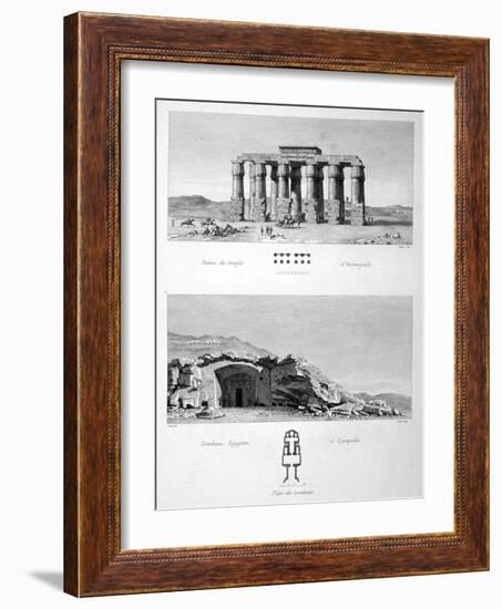 Temple of Hermopolis and Egyptian Tombs of Lycopolis, 1802-Vivant Denon-Framed Giclee Print