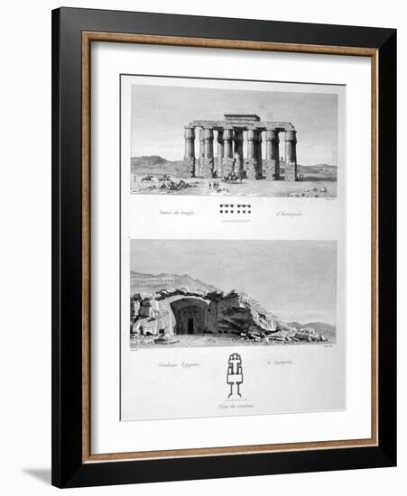 Temple of Hermopolis and Egyptian Tombs of Lycopolis, 1802-Vivant Denon-Framed Giclee Print