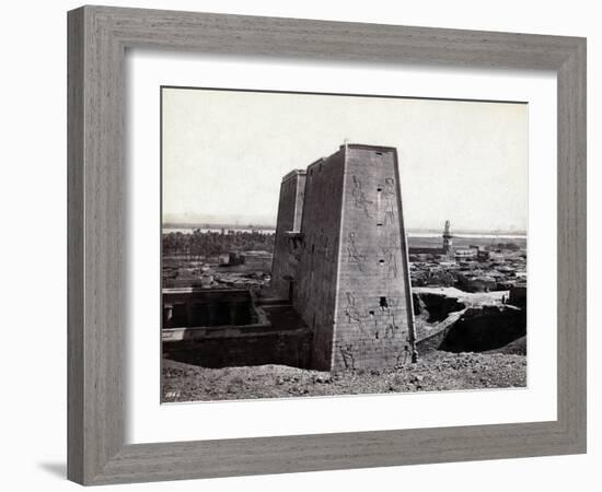 Temple of Horus at Edfu, 1850's-Science Source-Framed Giclee Print