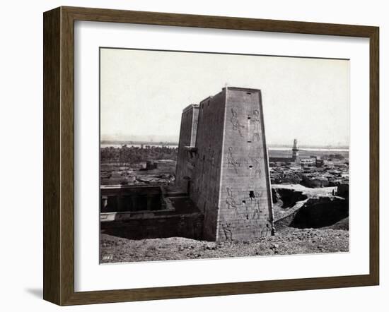 Temple of Horus at Edfu, 1850's-Science Source-Framed Giclee Print