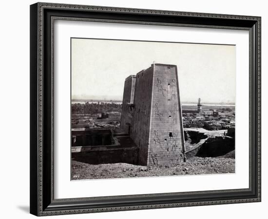 Temple of Horus at Edfu, 1850's-Science Source-Framed Giclee Print