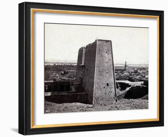 Temple of Horus at Edfu, 1850's-Science Source-Framed Giclee Print