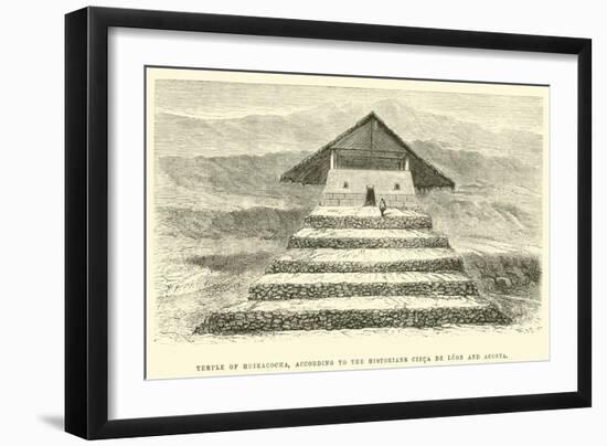 Temple of Huiracocha, According to the Historians Cieca De Leon and Acosta-Édouard Riou-Framed Giclee Print