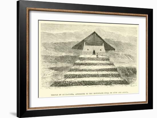 Temple of Huiracocha, According to the Historians Cieca De Leon and Acosta-Édouard Riou-Framed Giclee Print