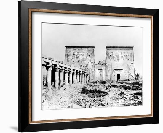 Temple of Isis, Philae, Nubia, Egypt, 1887-Henri Bechard-Framed Giclee Print