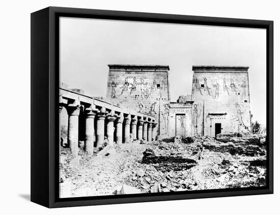 Temple of Isis, Philae, Nubia, Egypt, 1887-Henri Bechard-Framed Premier Image Canvas