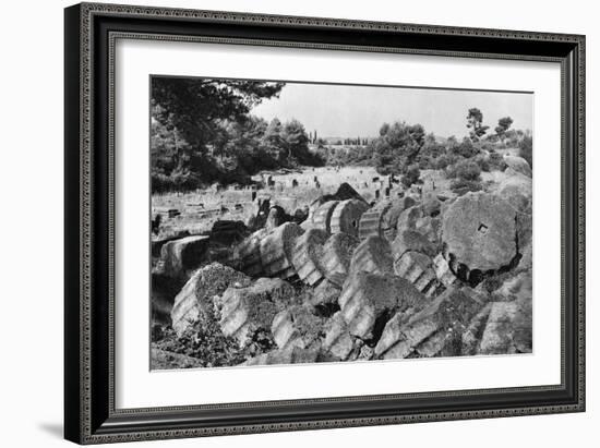 Temple of Jupiter and Zeus, Olympia, Greece, 1937-Martin Hurlimann-Framed Giclee Print