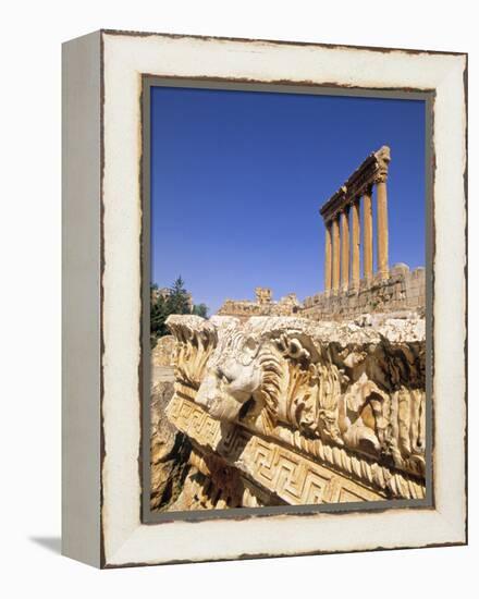 Temple of Jupiter, Baalbek, Bekaa Valley, Lebanon-Gavin Hellier-Framed Premier Image Canvas