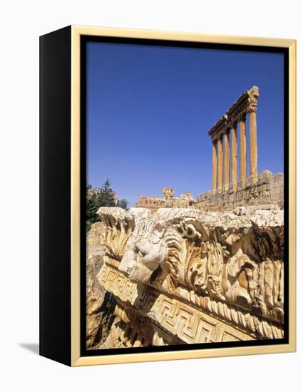 Temple of Jupiter, Baalbek, Bekaa Valley, Lebanon-Gavin Hellier-Framed Premier Image Canvas