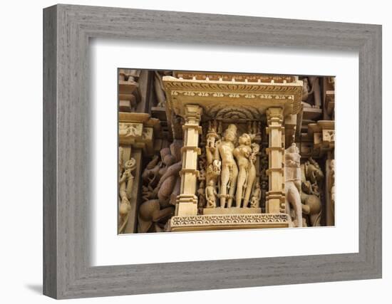 Temple of Khajuraho, Khajuraho, Madhya Pradesh, India-Jagdeep Rajput-Framed Photographic Print