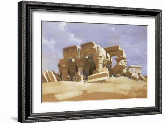 Temple of Kom Ombo, Upper Egypt, 1838-David Roberts-Framed Giclee Print
