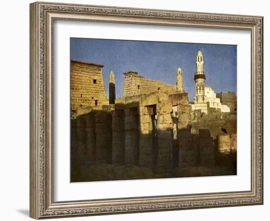 Temple of Luxor at eventide', Egypt-English Photographer-Framed Giclee Print