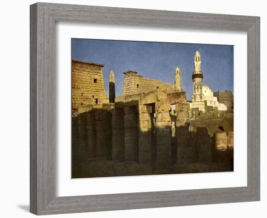 Temple of Luxor at eventide', Egypt-English Photographer-Framed Giclee Print