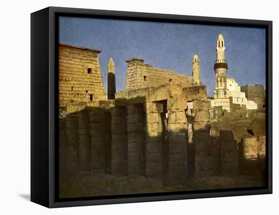 Temple of Luxor at eventide', Egypt-English Photographer-Framed Premier Image Canvas