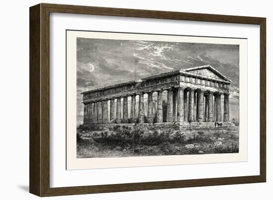 Temple of Neptune Paestum-null-Framed Giclee Print