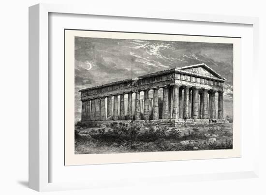 Temple of Neptune Paestum-null-Framed Giclee Print