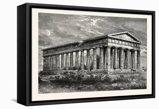 Temple of Neptune Paestum-null-Framed Premier Image Canvas