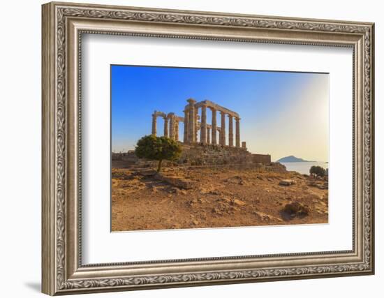 Temple of Poseidon, Cape Sounion, Attica, Greece-Marco Simoni-Framed Photographic Print