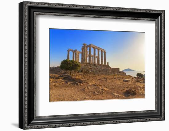 Temple of Poseidon, Cape Sounion, Attica, Greece-Marco Simoni-Framed Photographic Print