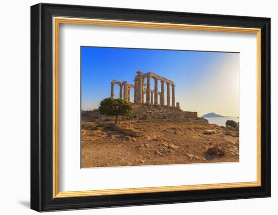 Temple of Poseidon, Cape Sounion, Attica, Greece-Marco Simoni-Framed Photographic Print