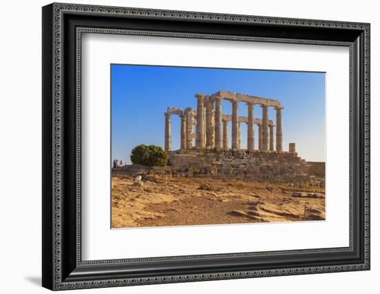 Temple of Poseidon, Cape Sounion, Attica, Greece-Marco Simoni-Framed Photographic Print