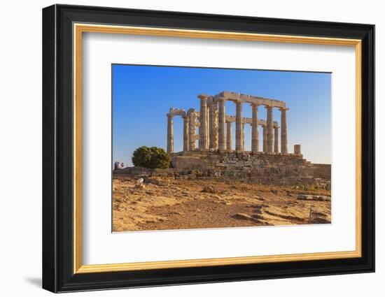 Temple of Poseidon, Cape Sounion, Attica, Greece-Marco Simoni-Framed Photographic Print