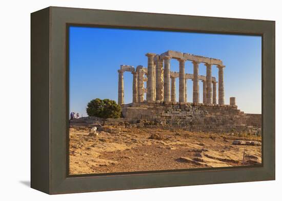 Temple of Poseidon, Cape Sounion, Attica, Greece-Marco Simoni-Framed Premier Image Canvas