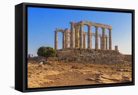 Temple of Poseidon, Cape Sounion, Attica, Greece-Marco Simoni-Framed Premier Image Canvas