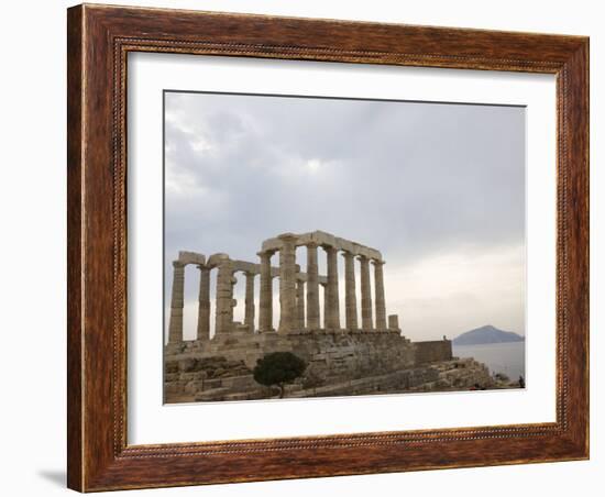 Temple of Poseidon, Cape Sounion, Greece, Europe-Angelo Cavalli-Framed Photographic Print
